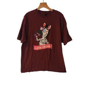 Little Debbie T-Shirt Little Debbie Zain The Zebra T-Shirt Burgundy Gildan XL